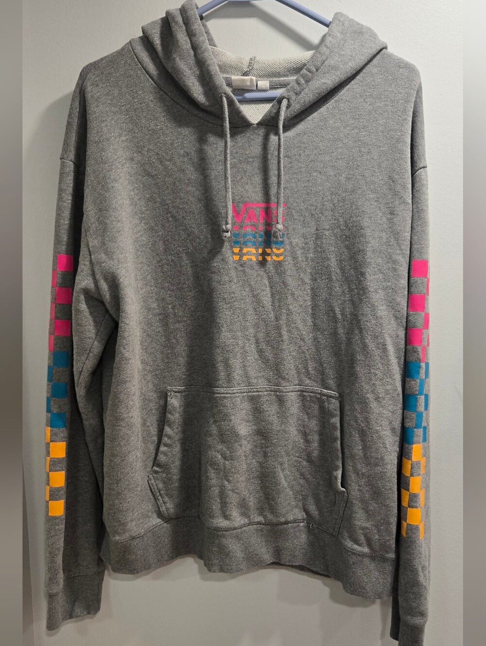 Vans Men’s Grey Hoodie Sweatshirt — Size XL — Good Used Condition